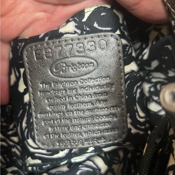 Brighton Bronze Leather Shoulder Bag Andie Pretty Tough Metallic Studded - Picture 5 of 6